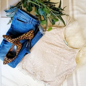 Maurice's Cream Lace Lined Cami